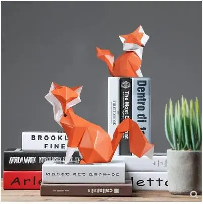 Nordijska sodobno abstraktno geometrijske fox namizno dekoracijo, ustvarjalne urad spalnica dekoracijo doma