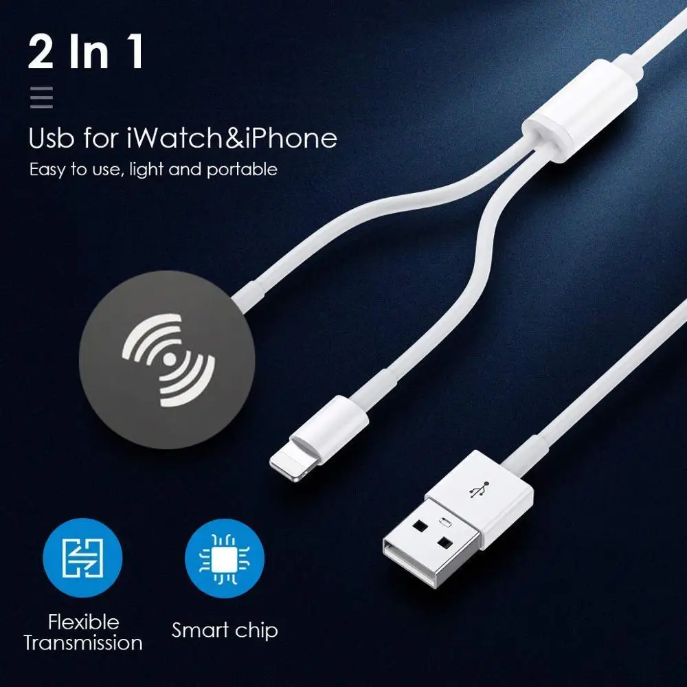 2 V 1 Magnetni Qi Brezžični Polnilec za Apple Gledati Serije 2 3 4 5 Applewatch USB Kabel za Polnjenje za IPhone 11 Max Pro XS XR X