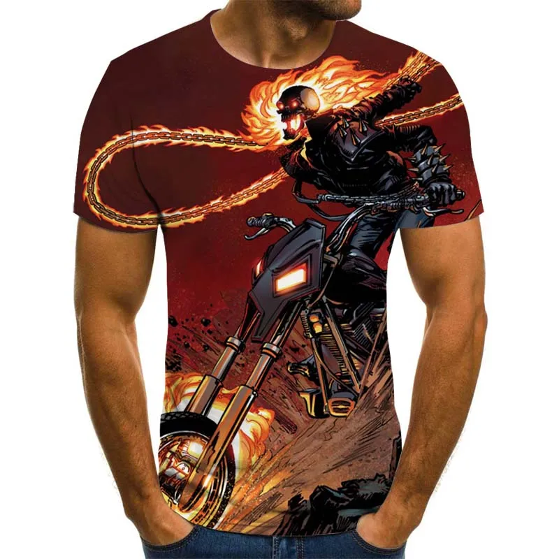 2020 nove t-shirt 3d vitez t-shirt moški t-shirt tiskanje krog vratu t-shirt