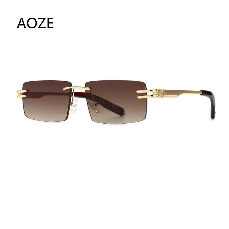 2020 Luksuzni Retro pravokotni sončna očala Moda rimless Gradient Moški ženska sončna Očala sončna Očala lunette de soleil femme UV400