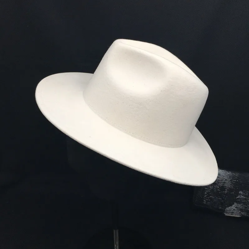 Neto rdeče s korejskim bele volne klobuk ženski Panama jazz klobuk Britanski divje volne klobučevine klobuk plima Fedoras Panama