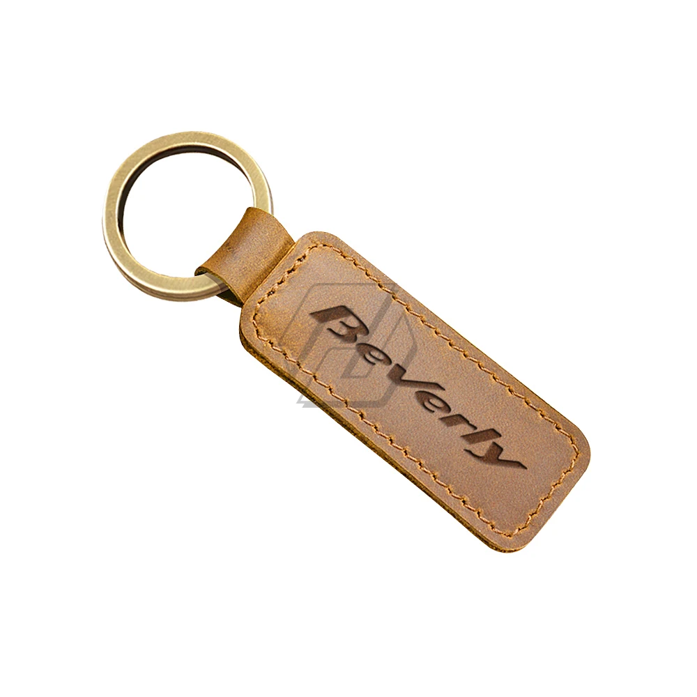 Za Piaggio Beverly 300 S Skuter Tipko Motocikel Cowhide Keychain Key Ring