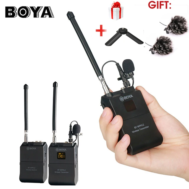 BOYA S-WFM12 Strokovno VHF, Brezžični Mikrofonski Sistem za iPhone Canon DSLR Kamere, Avdio Snemalnik PK WM4 ZA-WM4