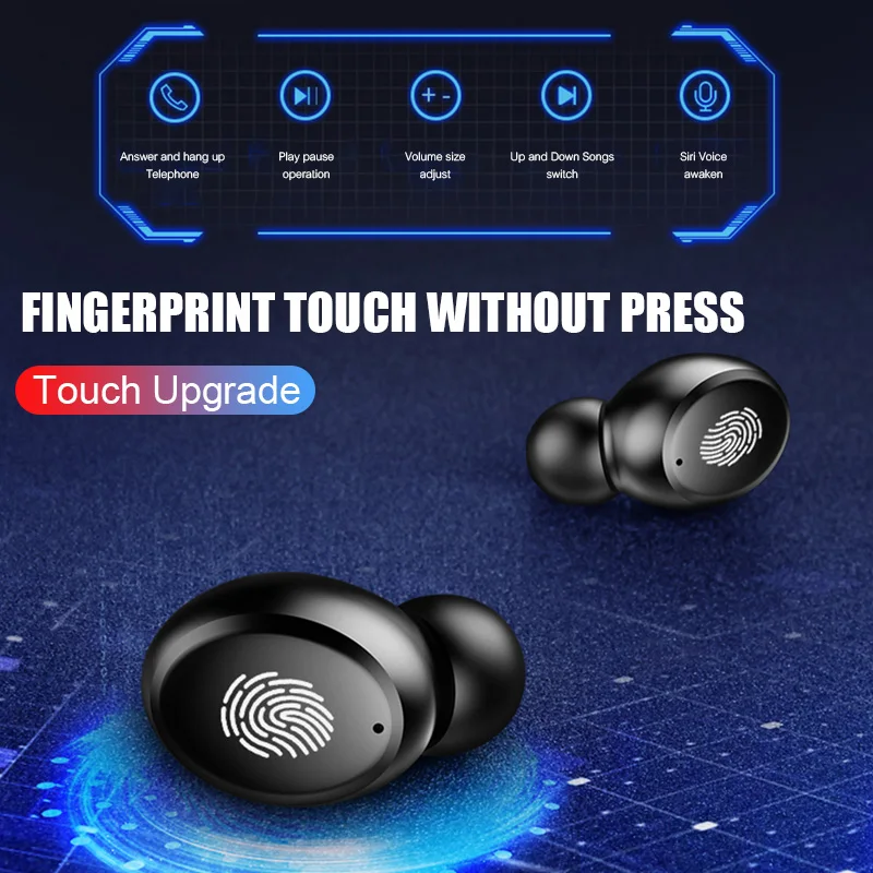 TWS Bluetooth Slušalke 4000 mah LED Zaslon Brezžična tehnologija Bluetooth V5.0 Slušalke Z Mikrofonom 9D Stereo Nepremočljiva Čepkov V11