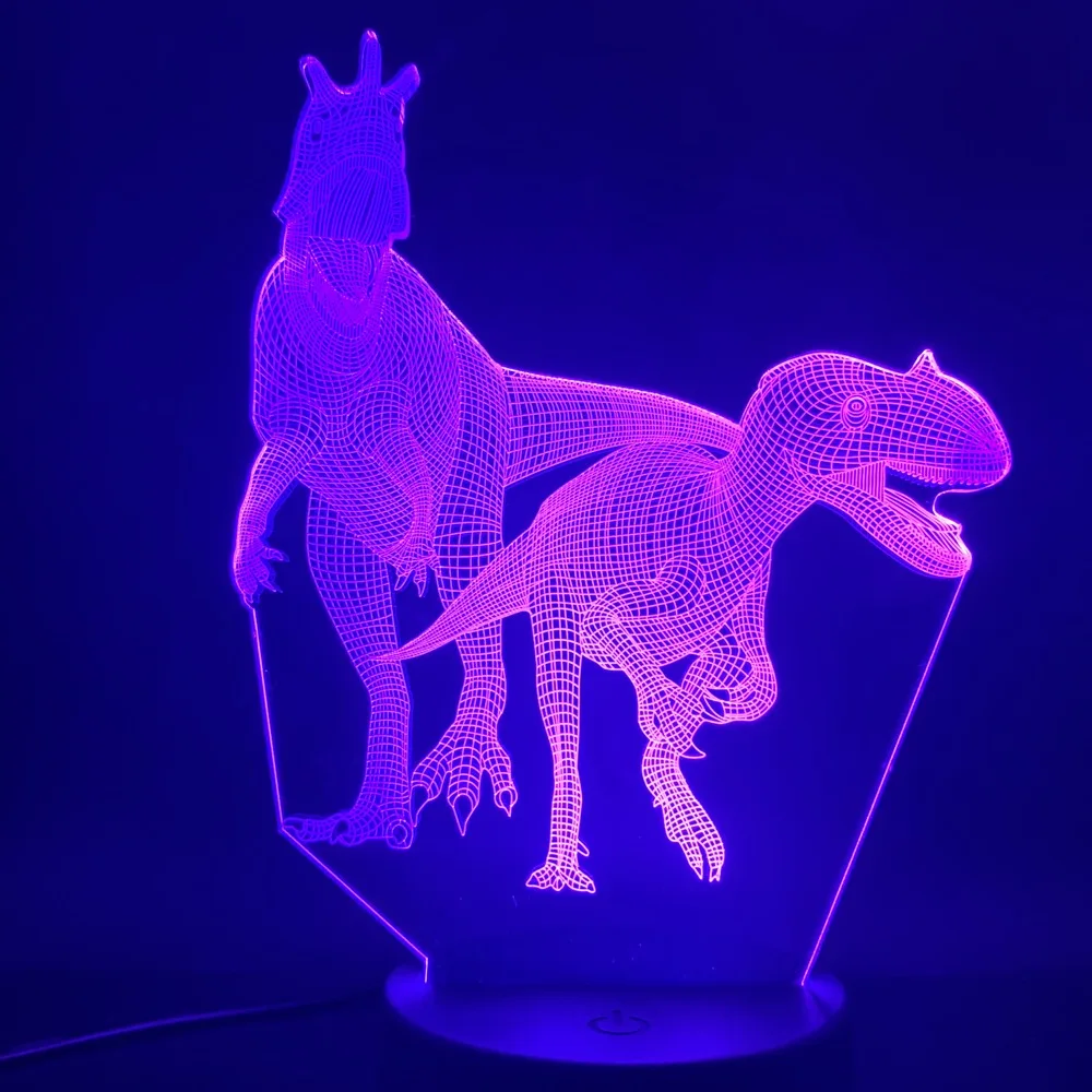 3D Lučka Jurassic svetu dinozaver ptic roparic touch senzor najlepše darilo za notranjo dekoracijo svetle base led nočna lučka lučka