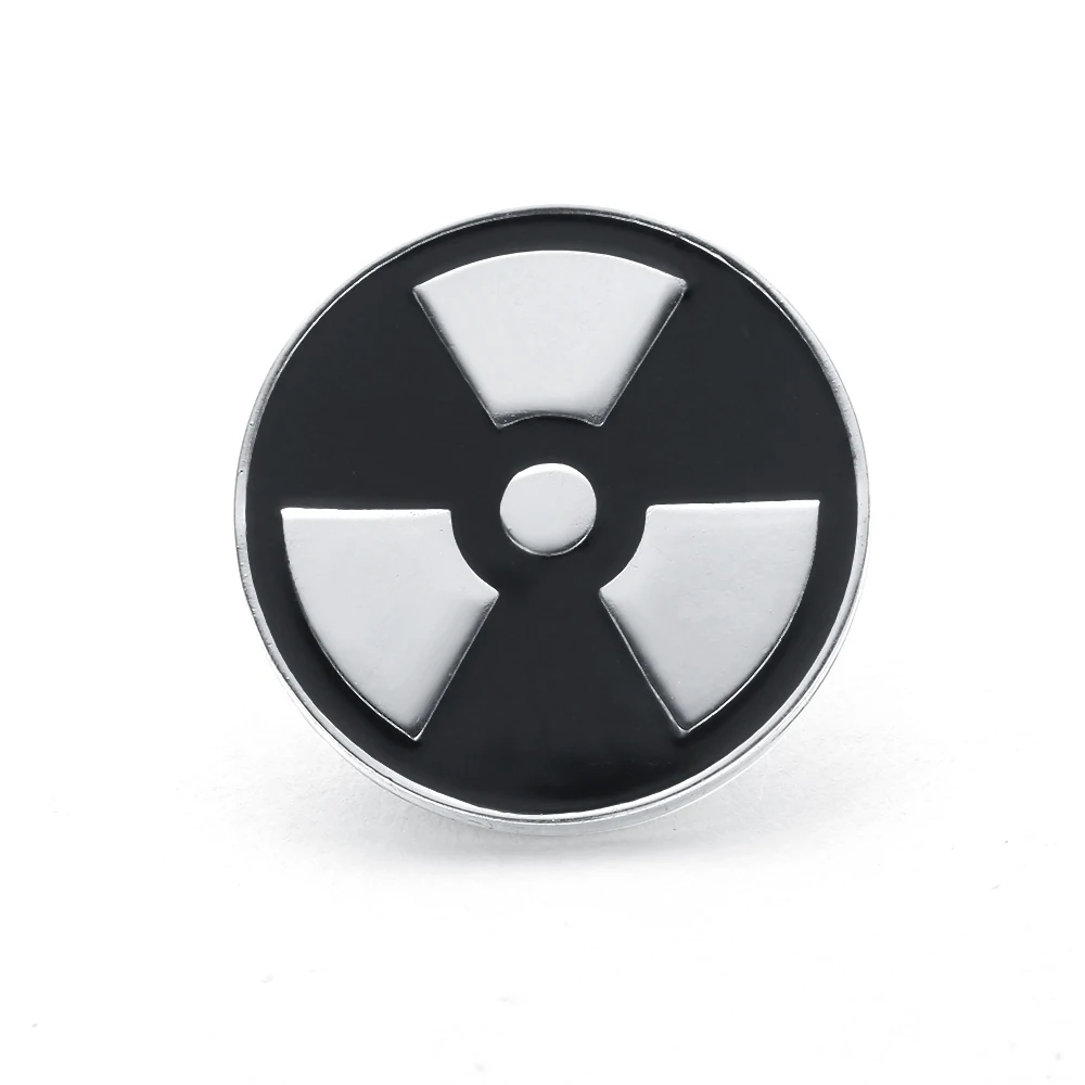 Radioaktivnost Simbol Črni Emajl Pin Medicinske Nakit Zdravniki Darilo Znanosti Lab Laboratorijski Tehnik Emajl Broške Debelo