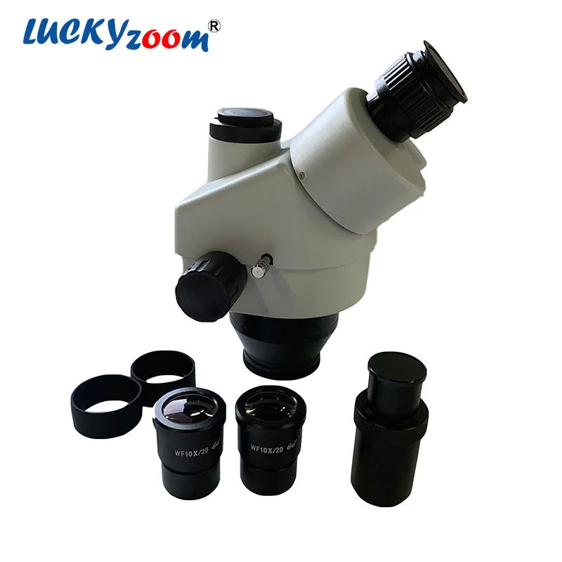 Srečen Zoom blagovne Znamke Strokovno 7X-45X Stereo Mikroskop Glavo Okular WF10X Trinocular Mikroskopom Pribor Kamera Vrata