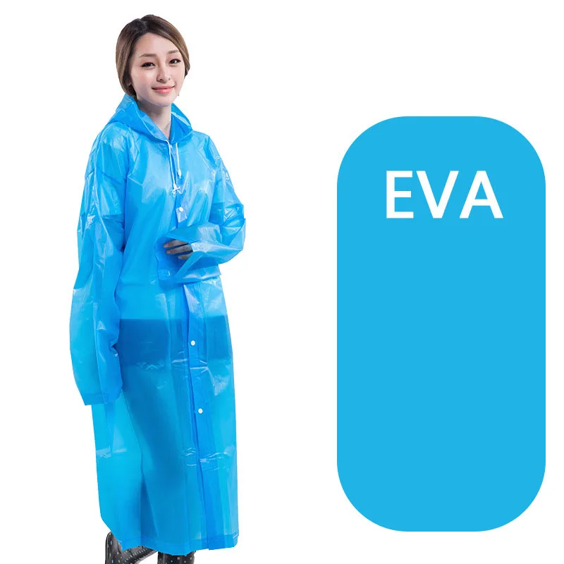 NEW Visoke Kakovosti Moda EVA Odraslih dežni Plašč Pohodništvo Potovanja Nepremočljiva Hooded Dež Plašč Poncho Jasno, Pregledno Rainwear RC200003