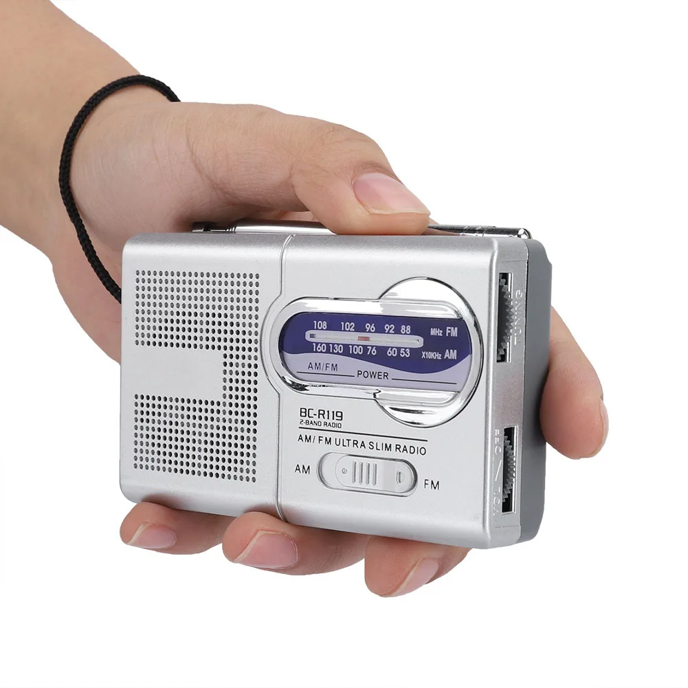 SOONHUA Multi-Funkcijo Radio, Mini Žep AM/FM BC-R119 Radii Dveh pasovih Z Zvočnik Sprejemnik Teleskopsko Izvlečno Antena