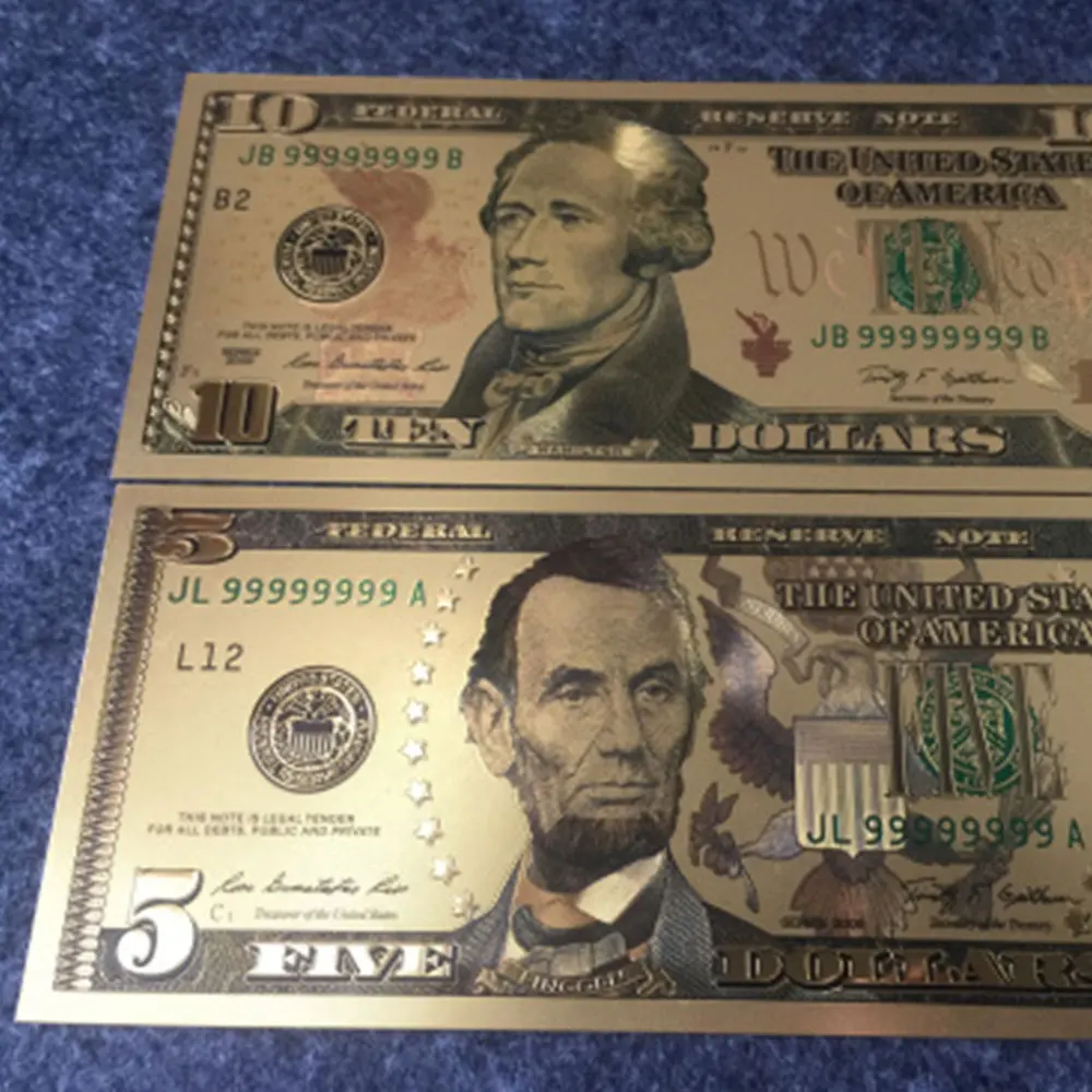 Zlato Folijo USD papirnati Denar Ameriki Bankovcev NAS 1 100 Dolarjev Svetovni Denar Obrti Zlatih bankovcev, Spominki Zbiralec Darilo