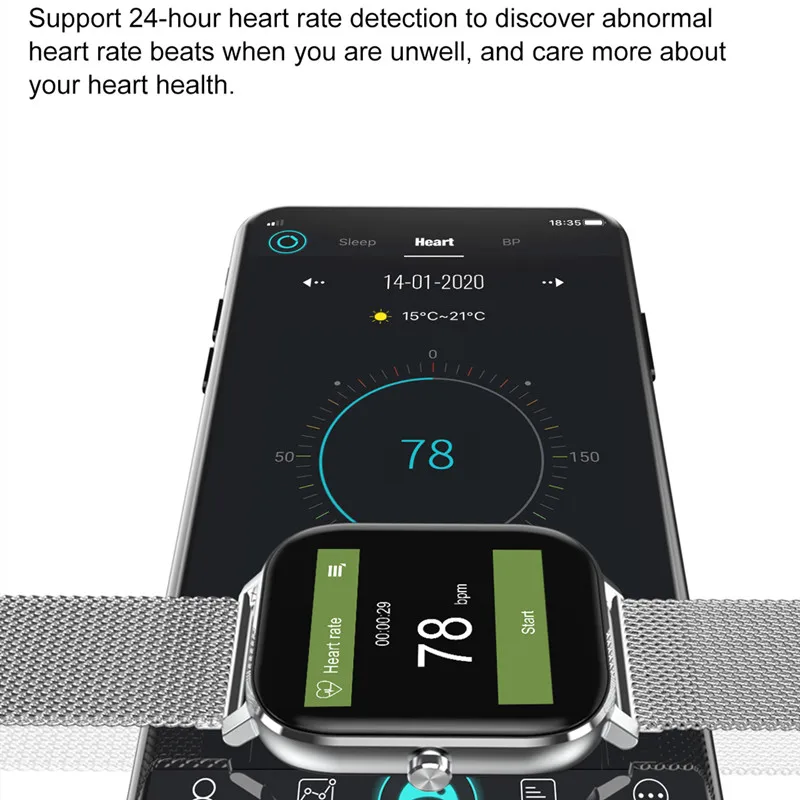 Šport Pametno Gledati Moški Ženske Kalkulator Srčni Utrip, Krvni Tlak Štoparica Zapestnice Bluetooth Klic Fitnes Tracker Smartwatch
