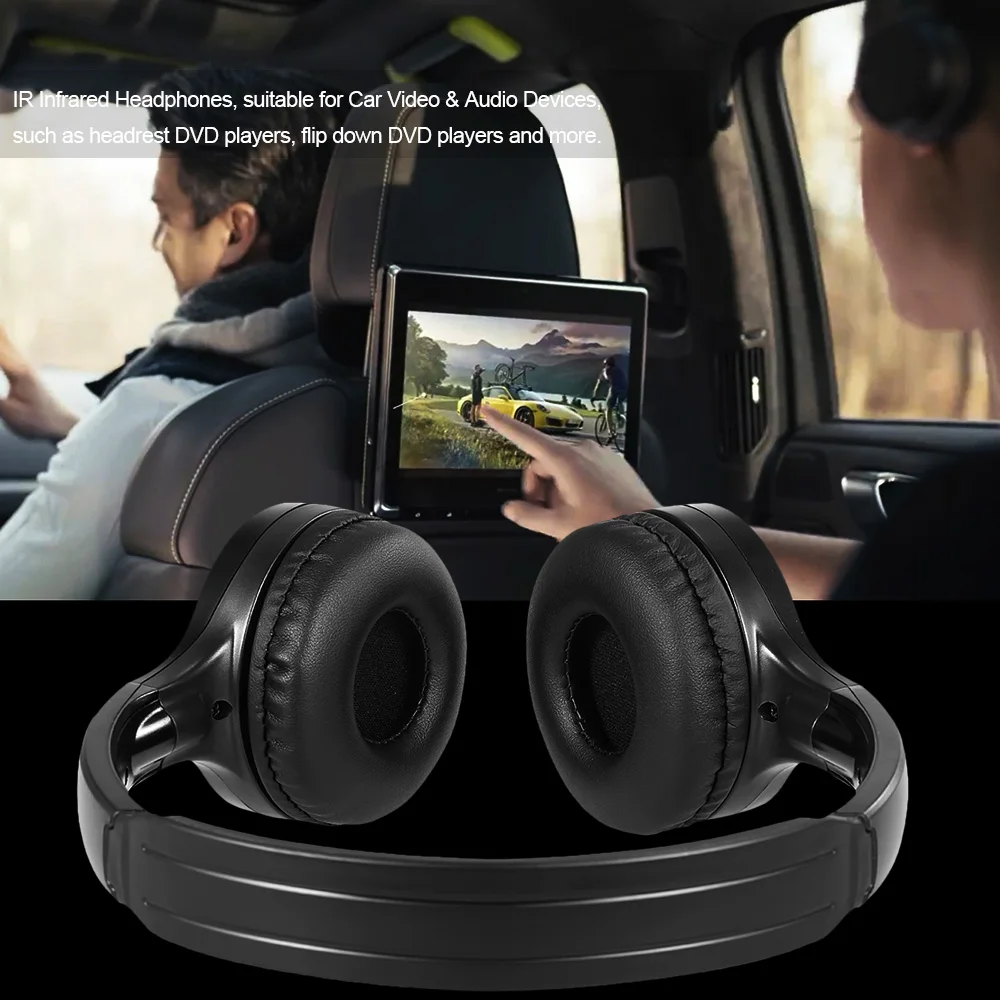 Visoka kakovost IR Ir slušalke Brezžične Avto Slušalke Stereo Slušalke Dual Channel Žične Slušalke za V avto DVD Predvajalnik