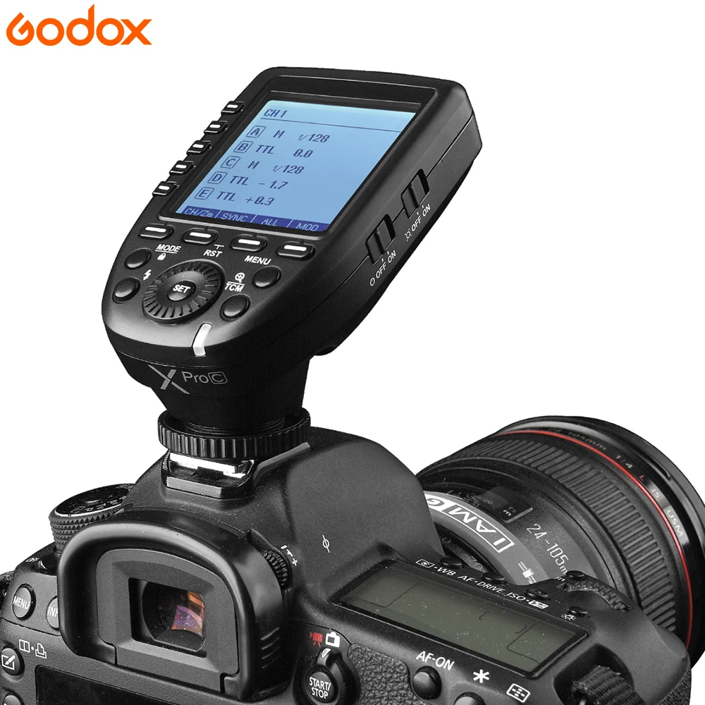 Godox Xpro-C Sproži 2.4 G Brezžični HSS E-TTL flash Oddajnik Za Canon 1300d 6d 1100d 60d 1000D 7D 650D 70 D 700D Fotoaparat
