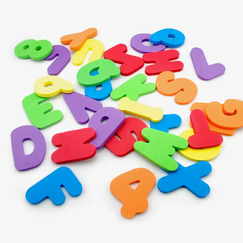 36pcs/niz Alfanumeričnih Pismo Kopel Puzzle EVA Otroci Baby Kopel Igrače Novo Začetku Izobraževanja Otrok Kopel Smešno Sesalna Up Vode Igrača