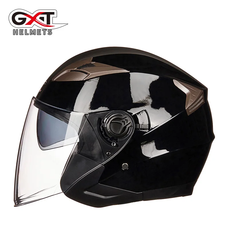 GXT708 Motoristična Čelada Polovico Obraza, ABS motorno kolo Čelada Električna Varnost Dvojno Objektiv Čelada Moto Čelade Za Ženske/Moški