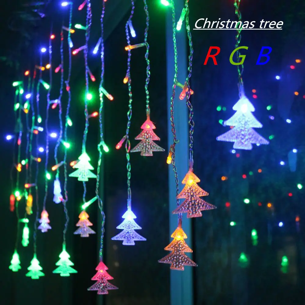 Božični Luči na Prostem Dekoracijo 3,5 m Droop za 0,4-0,6 m Led Zavese Ledenica Niz Luči Novo Leto svate Garland Svetlobe