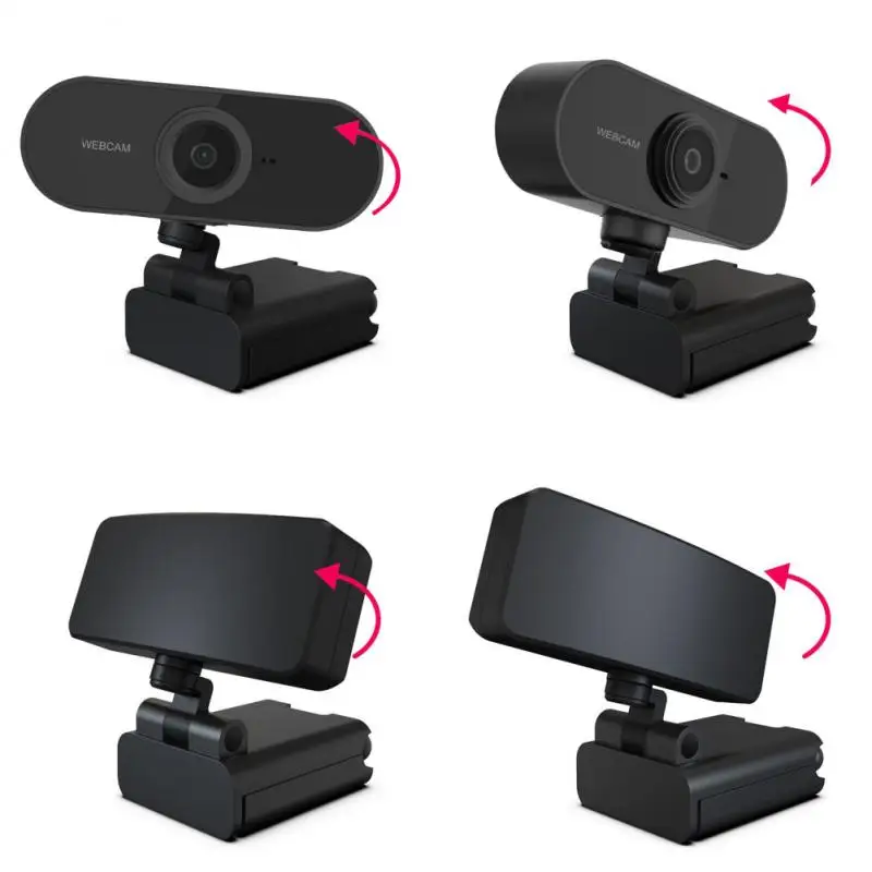 Polni 1080P HD Webcam, USB Z Mikrofonom Mini Računalnik, Fotoaparat Prilagodljiv, Vrtljiv Za Prenosne računalnike Webcam Kamero Za Spletno Izobraževanje