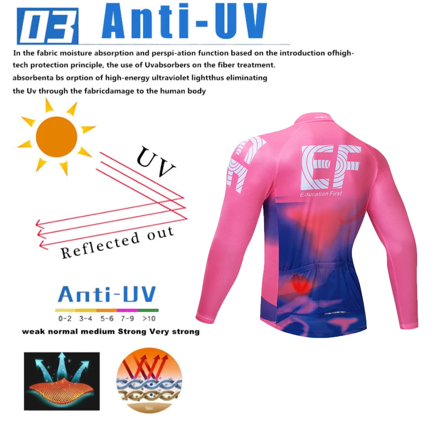2020 EF long sleeve Kolesarjenje jersey Set bib hlače ropa ciclismo kolesarska oblačila MTB kolo long sleeve jersey moška oblačila