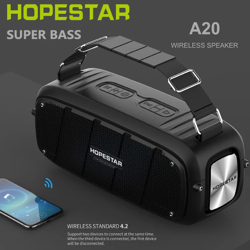 HOPESTAR A20 55W Prenosni Bluetooth Zvočniki Močan Bas Stereo Predvajalnik Glasbe Centra Sistem Boombox s Traku FM AUX TF USB