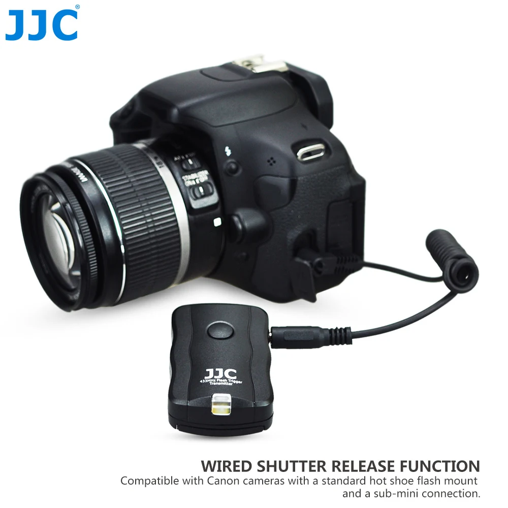 JJC Fotoaparat Svetilka Daljinski upravljalnik 30 Metrov 433mHz 16 Kanalov Brezžična Bliskavica Sproži Kit za Canon/Nikon/Olympus/Pentax