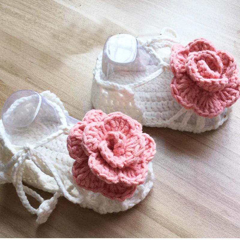 QYFLYXUE Stereoskopski roza cvet sandali baby toddler čevlji čevlji vrt