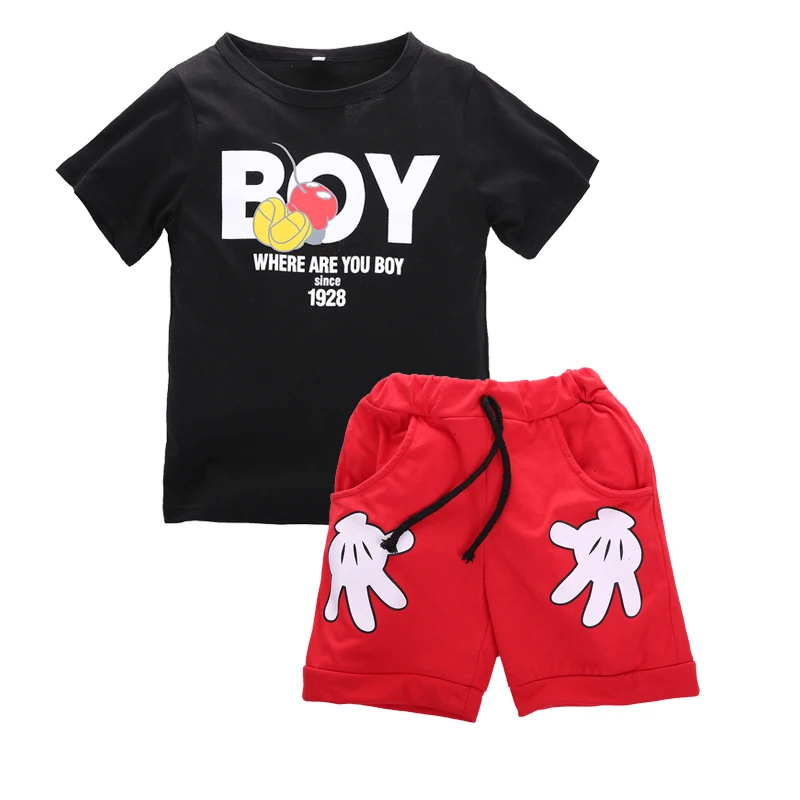 Otrok Fant Pižamo Summer Set Risanka Natisnjeni Otroci Oblačila