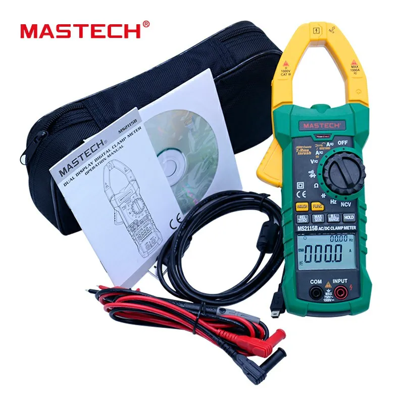 MASTECH MS2115B Digitalni trenutno objemka meter AC/DC toka napetosti 6000 Šteje NKV trms USB objemka meter mulitimeter tester 1000A