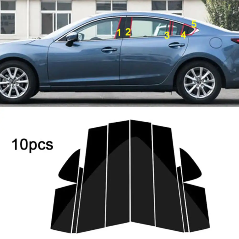 10PC Okno Steber delovnih Mest trim Zajema Oblikovanje za Mazda 6 Atenza-2018 Sredini BC Stolpec Nalepke za MAZDA 6 Trak