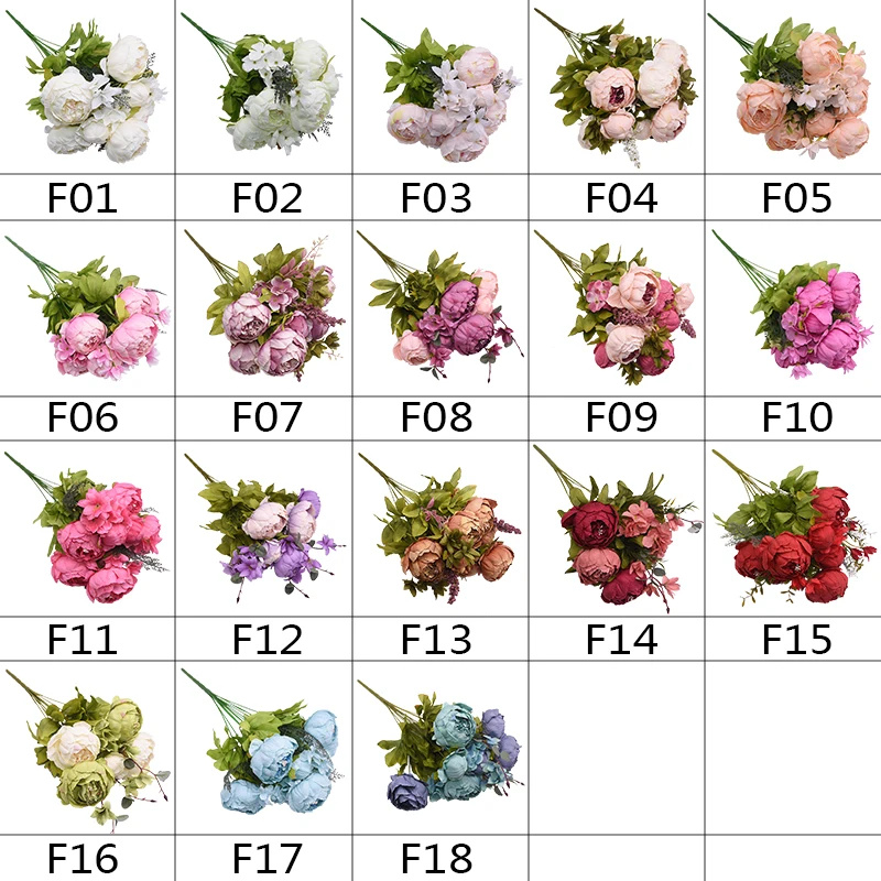 1 Kup Simulacije Svile Peony Šopek Umetnih Rose Cvetje Pompom Doma Hotel Svate Tabela Dekoracijo Poceni Cvet