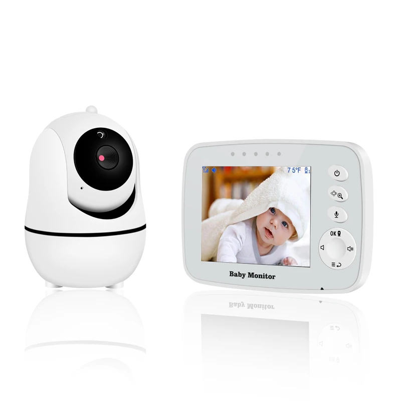 3.2 Palčni Brezžični Baby Monitor LCD Zaslon za Malčke Night Vision Camera Senzor Temperature Podpira Tresenje Glave Vrtenja