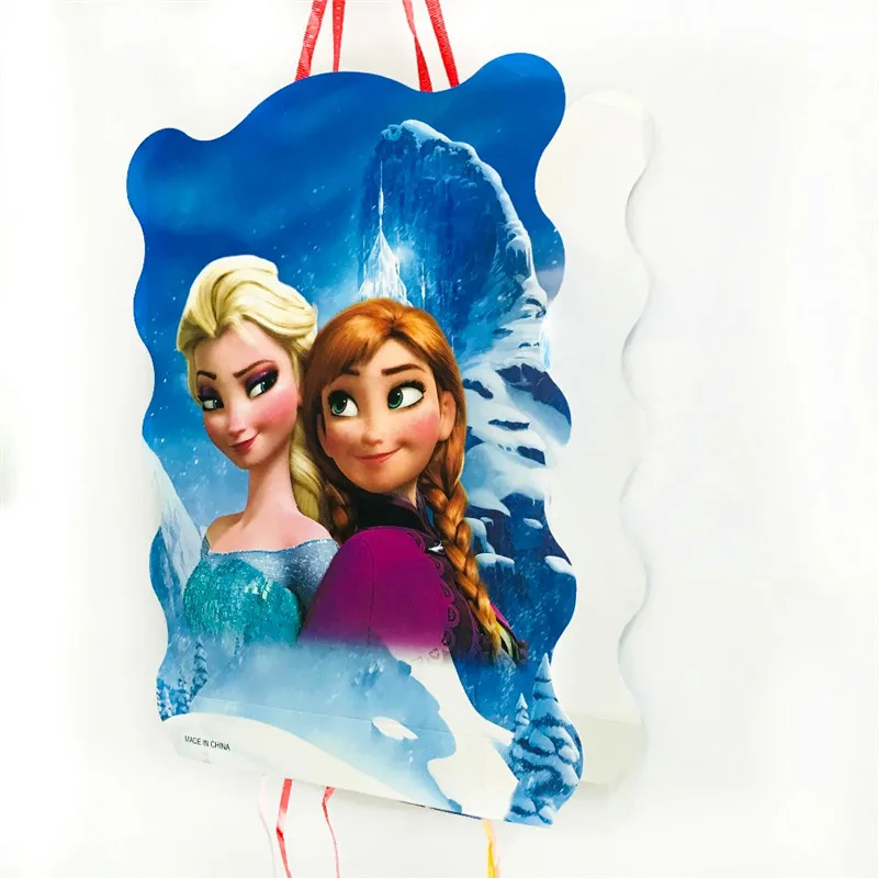 1pcs Zamrznjene Ana in Elsa papir zgibanje pinata 6 ljudje igrajo igre Cartoon Temo Fant Fant dekleta Rojstni dan dobave Dekoracijo