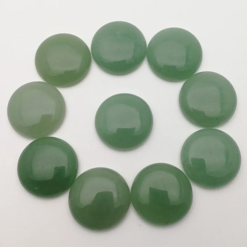 Moda naravni Zeleni Aventurin kamen kroglice 25 mm krog cab chrysoprase ne luknjo na Debelo 12pcs za DIY nakit, izdelava brezplačna dostava