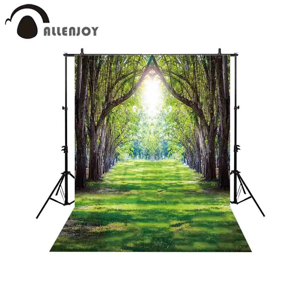 Allenjoy okolij za fotografije studio magic gozd predor zeleno poletje travnik ozadje poklic foto ozadje photocall
