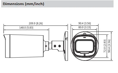 Dahua 4K HDCVI Fotoaparat 2.7-13.5 mm Motorizirana objektiv vgrajeni MIKROFON (-A) CVI CVBS AHD TVI Switchable Smart IR 60m CCTV Kamere