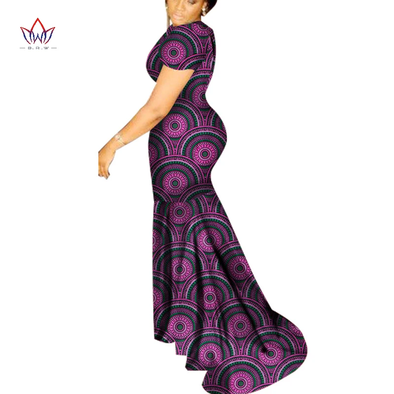 Afriške Ženske Obleke Poletje Obleko Dolgo Obleko Seksi Maxi Obleke Bazin Riche Afriške Tiskanja Oblačila Dashiki Oblačila WY1388