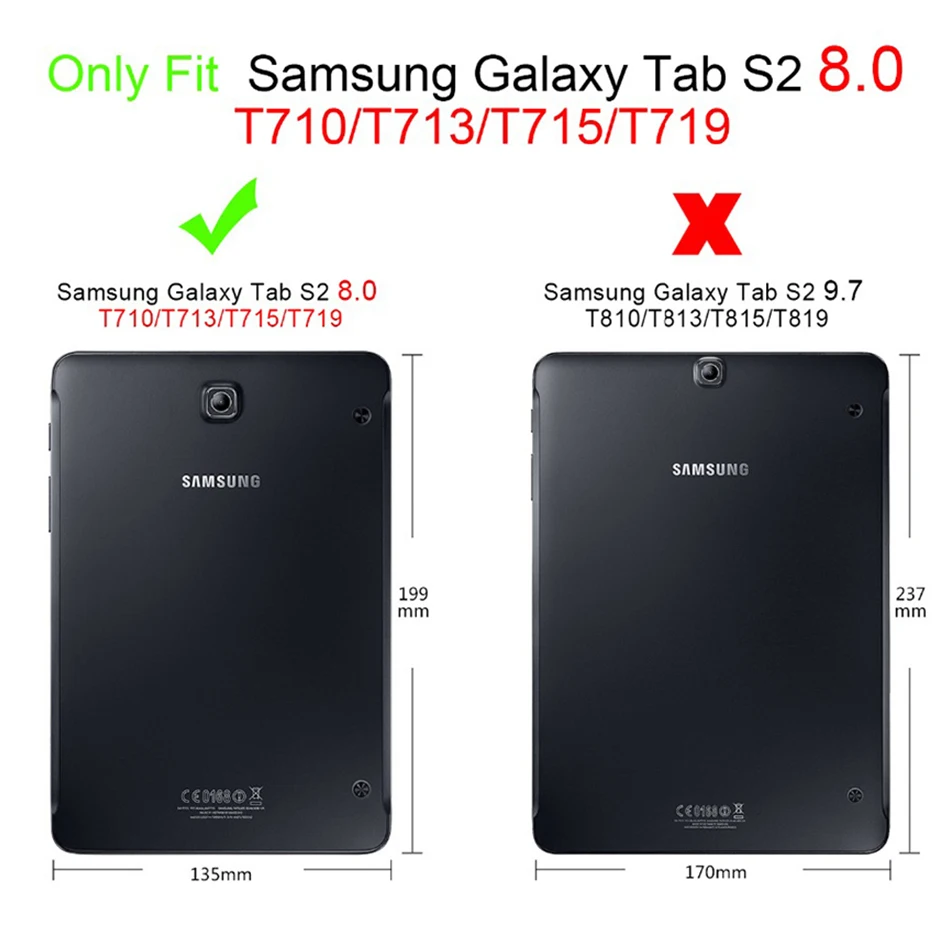 Sanmubaba Ohišje Za Samsung Tab Galaxy S2 8.0 palčni Slim PU Usnja Flip Stojalo Pokrov Pametnih Tablet Primeru funda T710 T713 T715 T719
