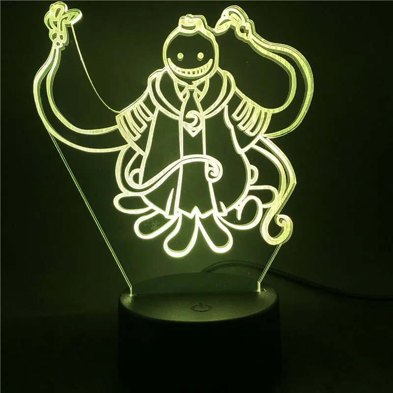 Umor v Razredu Slika Korosensei LED Nočna Lučka Lučka za Otroke Otrok LED 3D Luč za Posteljne Doma Cool Darila Igrače