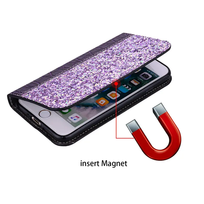 Bling Flip Primeru Magnetne za Huawei Honor 9X Premium Primeru Čast 9 X Globalno HLK-L41 HLK-LX1 HLK-L21 Telefon Kritje za Čast 9X Primeru