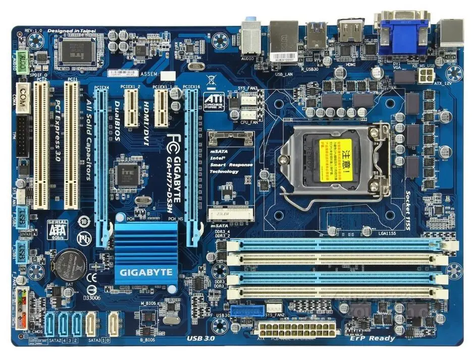 Za Gigabyte GA-H77-DS3H Prvotno Uporabljajo Desktop Motherboard H77-DS3H H77 Socket LGA 1155 DDR3 Na Prodajo