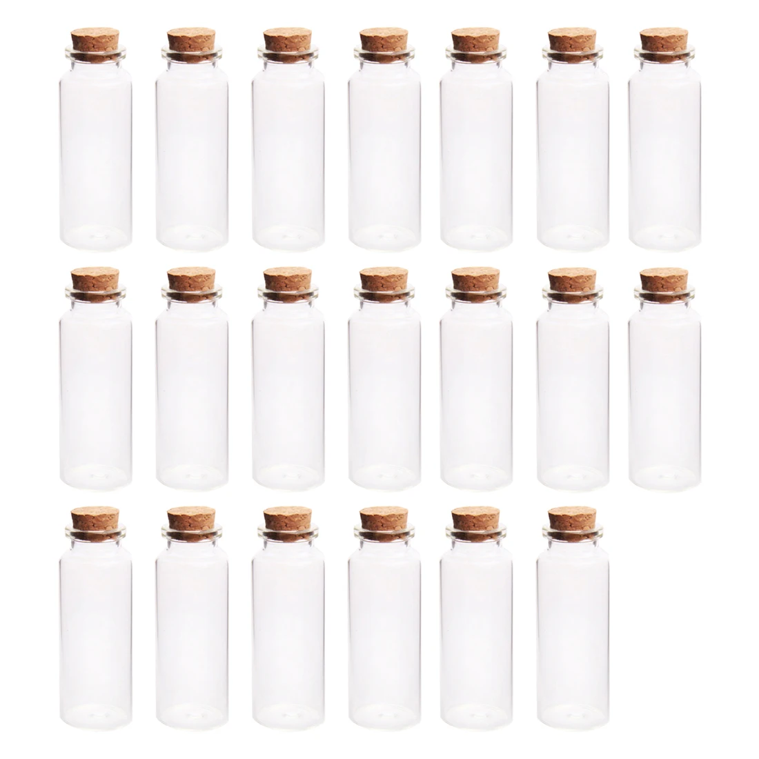 20pcs 30*80 MM 40ML Steklenici, ki Želijo Steklenica Prazna Vzorec za Shranjevanje Kozarcev Z Plute Zamaški, Stekleni Okraski za Kozarce - Pregledna