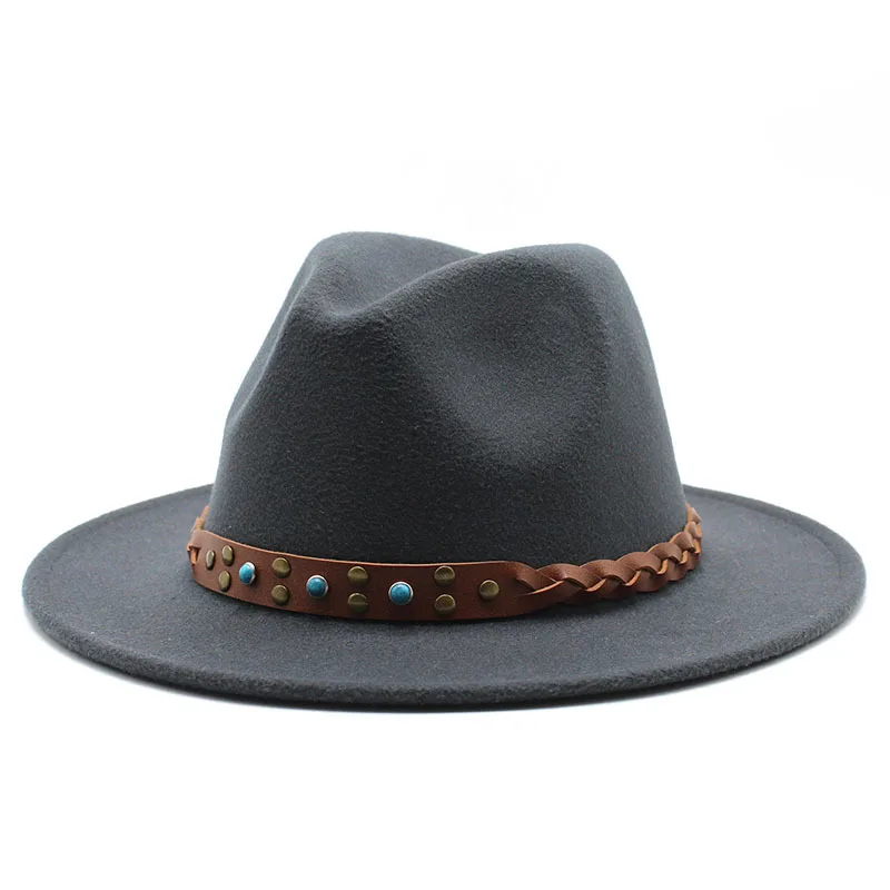Pozimi volne klobučevine pokrivalo ženske Britanski stil pasu retro 61 cm velikosti fedora klobuk moške vseh tekmo jazz klobuk široko roba Panamski klobuk