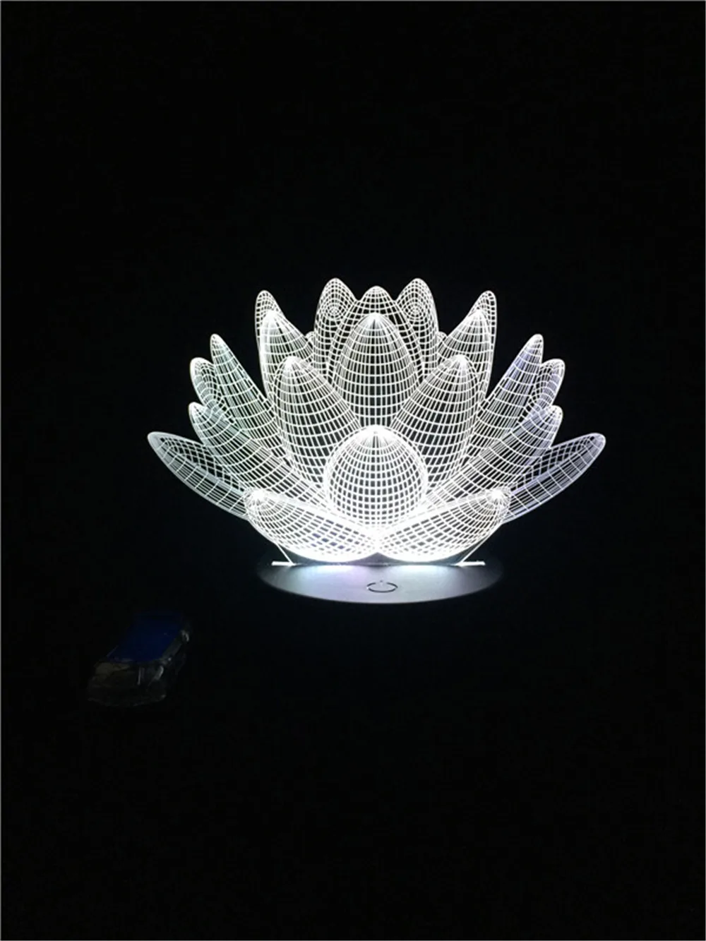 Sočne Rastline Lotus Oblike 3D Lučka za osvetlitev LED USB Razpoloženje Noč Svetlobe Multicolor Dotik ali Oddaljeno Luminaria Spremembe namizne Svetilke