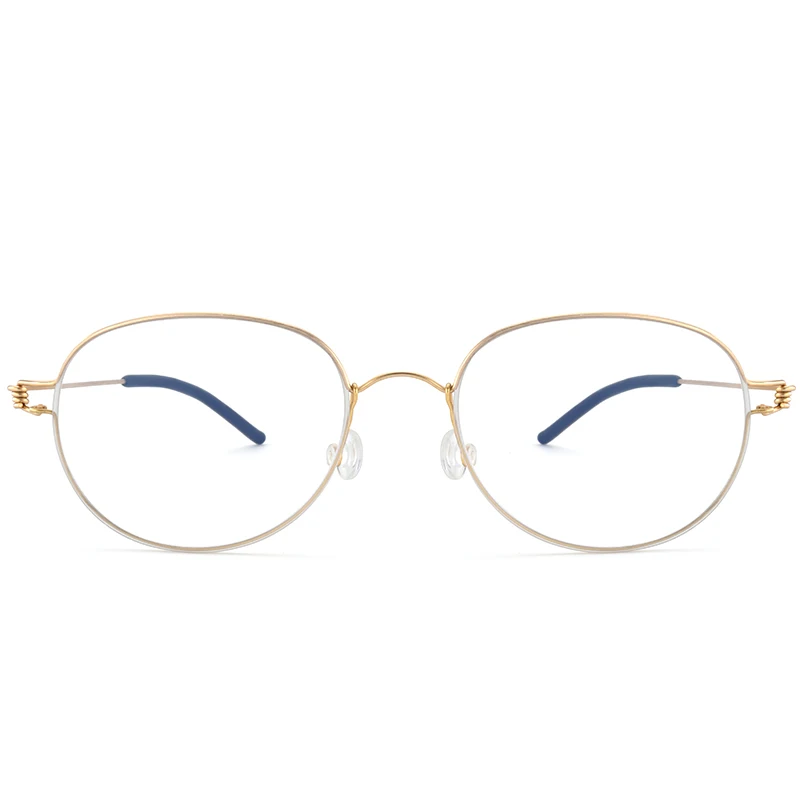 Visoka Kakovost Lahki Titana Ovalne, Okrogle Očala za Moške, Ženske Optični Recept Očala Okvir korejski oculos de grau