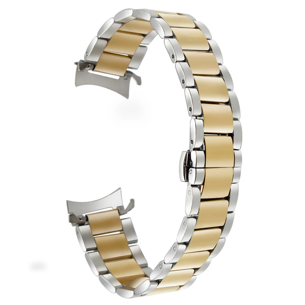 18 mm 20 mm, 22 mm, iz Nerjavnega Jekla Watchband za Breitling Ukrivljen Koncu Traku Metulj Sponko Pasu Zapestja Črno Zlato, Srebro