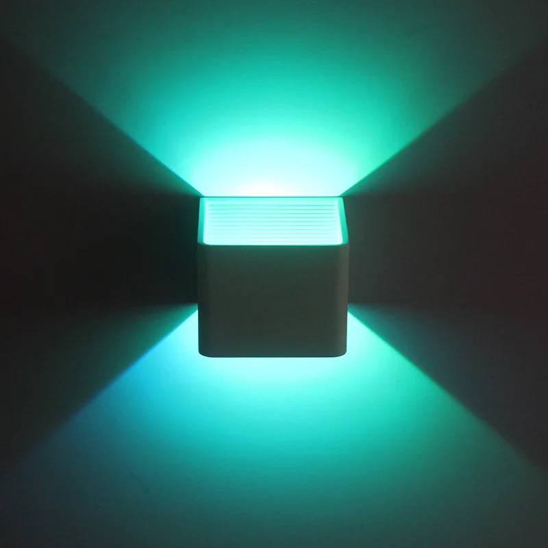 RGBW LED Stenska Luč Kvadratnih daljinsko upravljanje Zaprtih Aluminija Lučka za Površinsko Nameščena Verandi Razsvetljava, Dnevna Soba