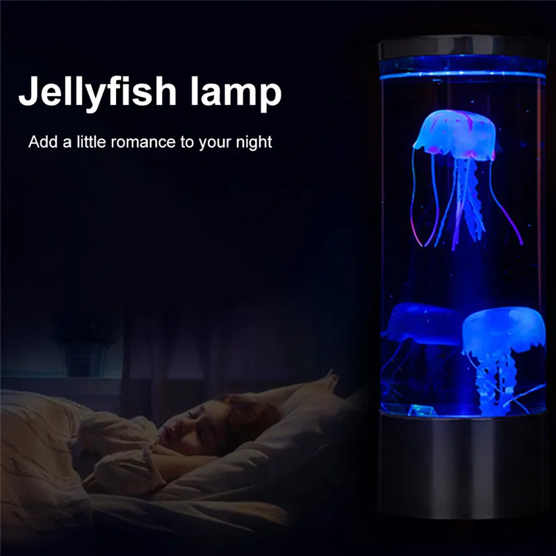 LED Meduze Svetilko ob Postelji Night Light Color Spreminjanje Meduze Tank Aquarium Led Lučka za Sproščujoče Vzdušje Luči Lava Svetilka Otroci Darila