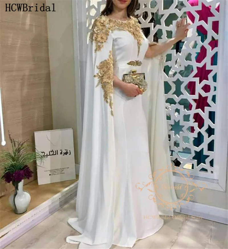 Novo Leto 2020 Arabski Večerno Obleko S Plašč Ljubek Appliques Morska Deklica Dolgo Ženske Formalnih Obleke Prilagodite Haljo De Soiree