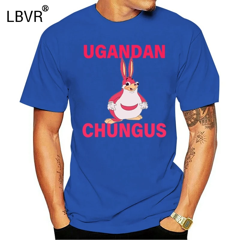 Ugandski Chungus Big Chungus Meme Smešno Črni T-Shirt S-3Xl Priljubljena Tagless Tee Majica