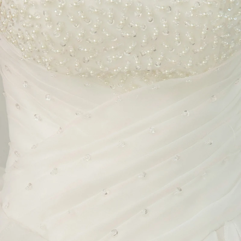 Nova 3D pasu Slim Ruffles Biseri Poročne Obleke 2020 Ljubica Žogo Obleke Vestido De Noiva Nevesta Obleko dolžina tal