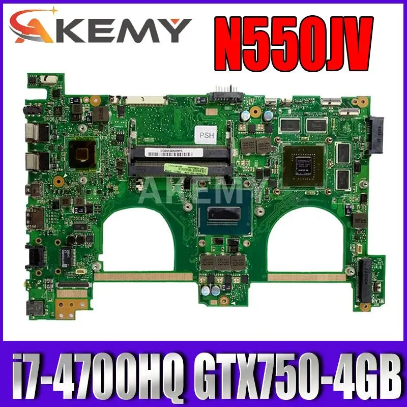 NOVO matično ploščo Za ASUS N550JV N550JK N550J N550JX G550JK Prenosni računalnik z Matično ploščo i7-4700HQ GTX750-4GB GPU Mainboard